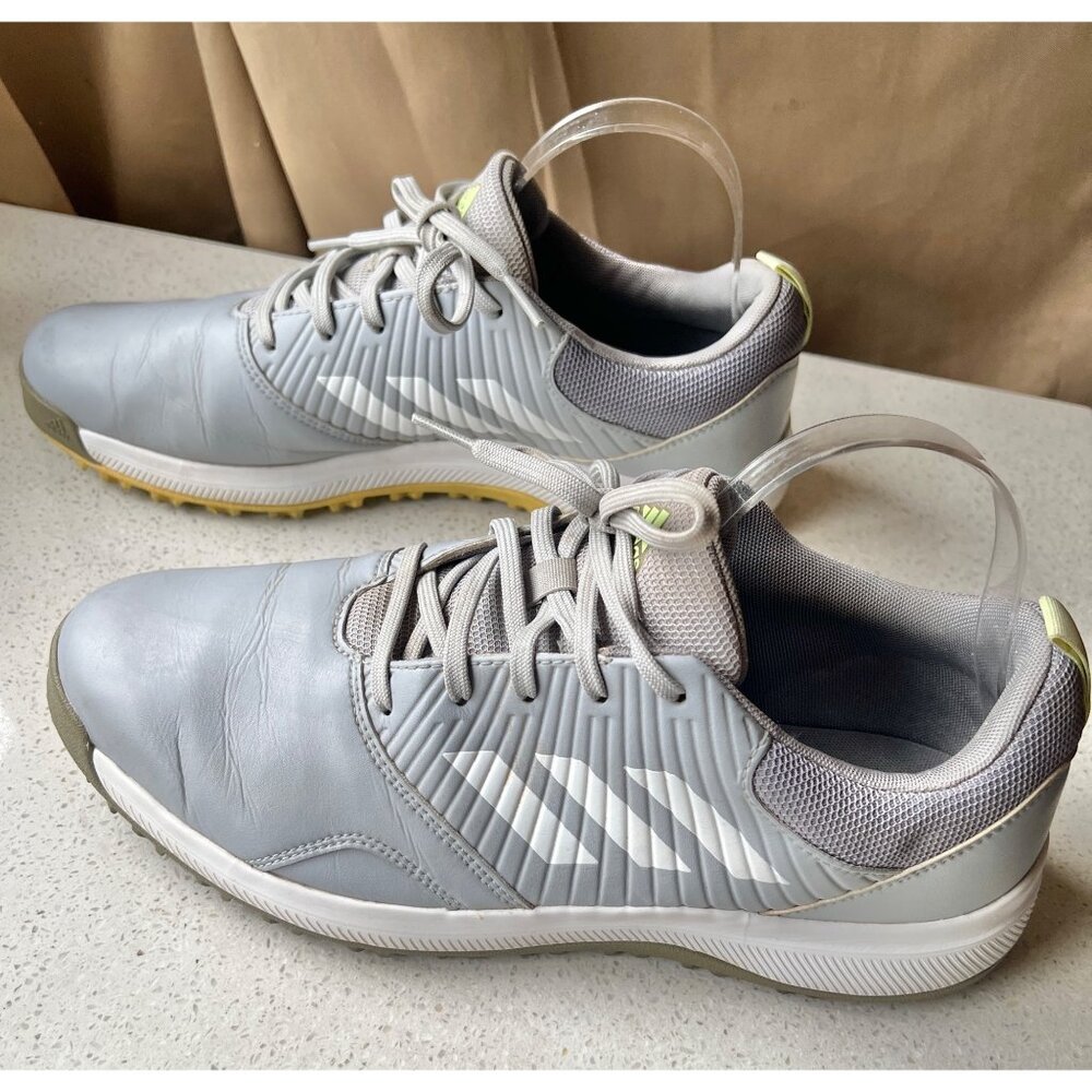 Adidas Traxion Mens Golf Shoes Size 10 Gray White Lightweight Durable Comfort